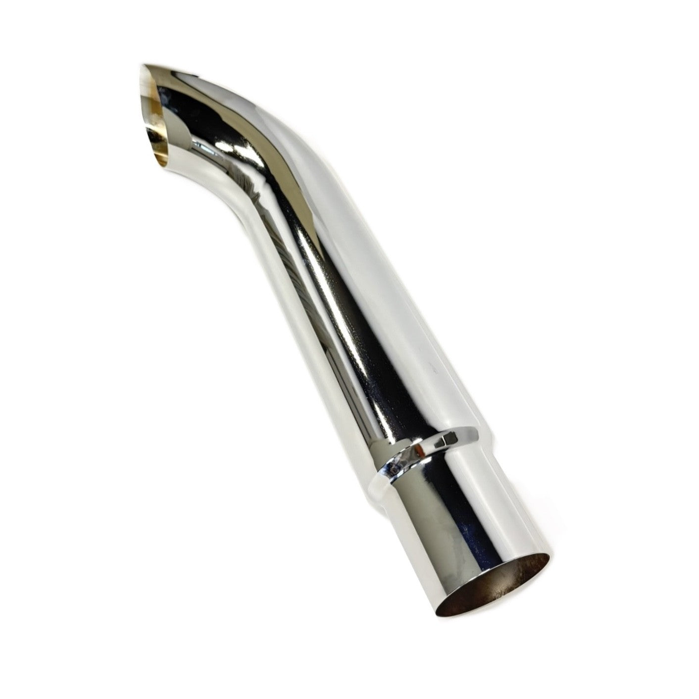 Fortpro 6" to 5" O.D. Chrome Curved Exhaust Stack Pipe - 48" Long | F247712