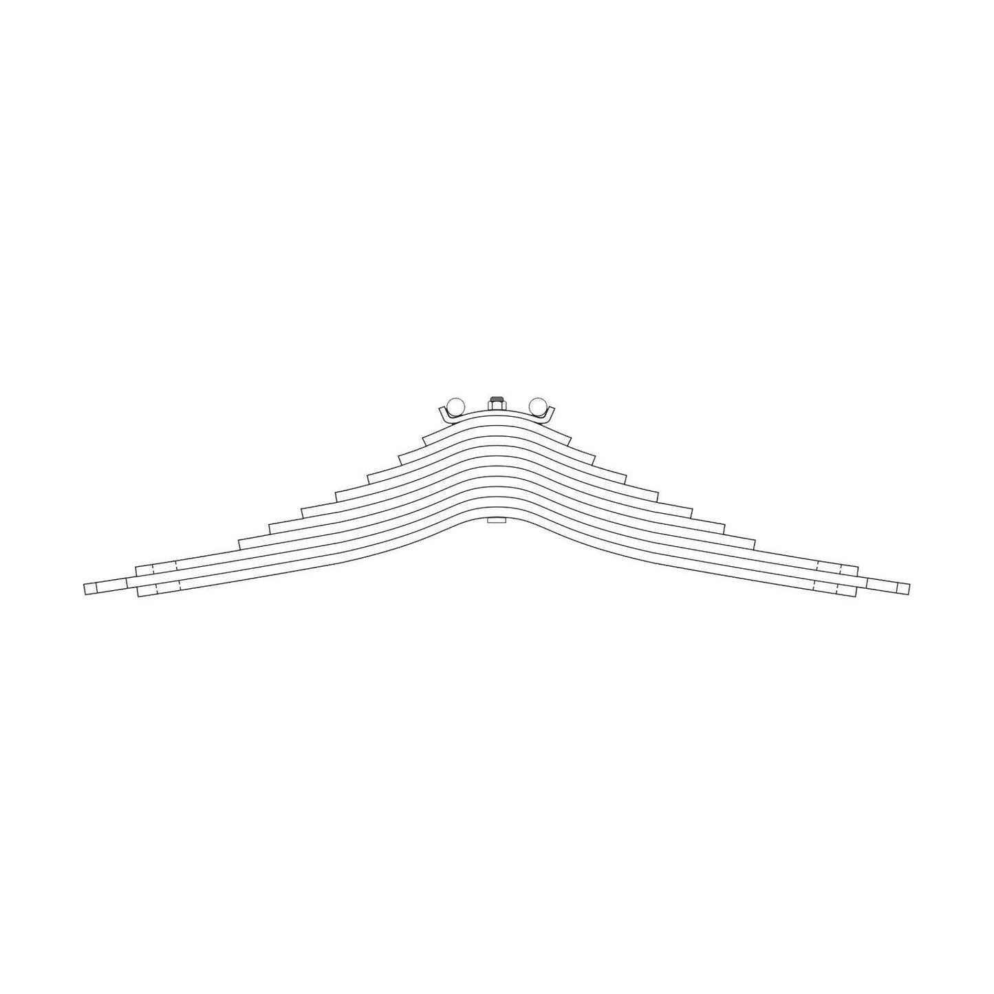 62147 Leaf Spring for Mack Camel Back Rear Suspension - Replaces 4QK4005A