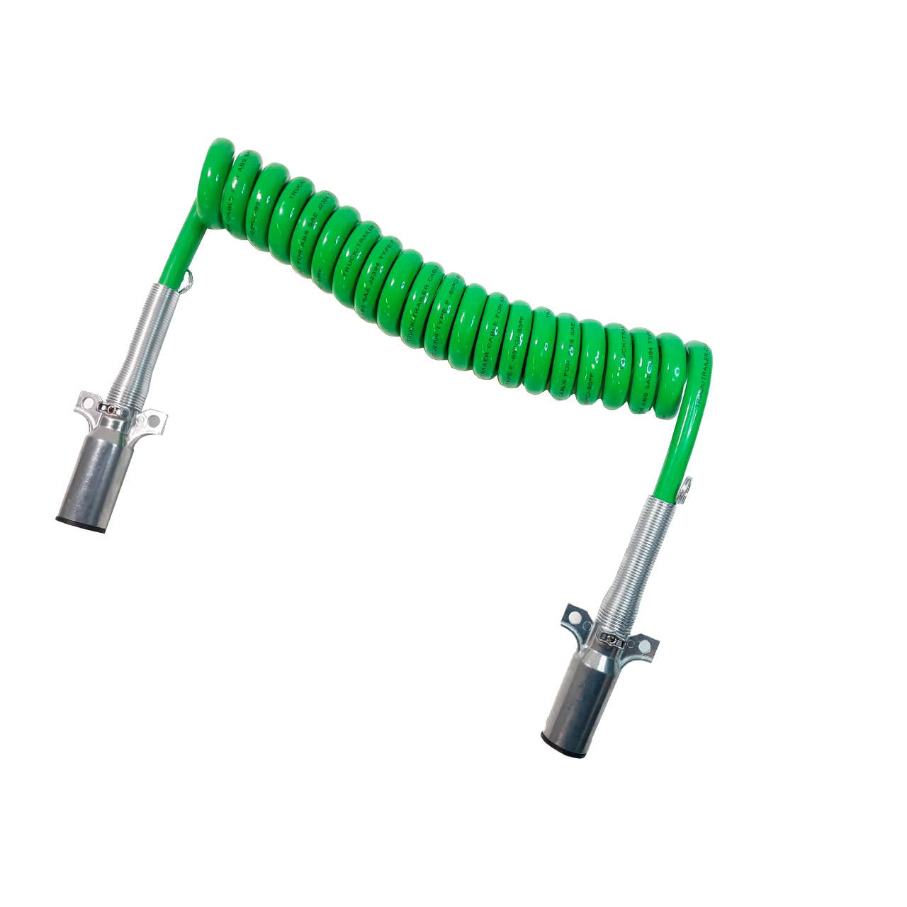 Fortpro ABS 7-Way Coiled Cable Assembly Die-Cast Plugs Replaces Mack 33MR3189 15Ft. Working Length | F235506