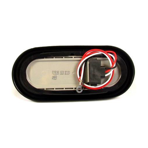 6" Clear Lens Oval White Backup LED Light - 24 Volts - 10 Leds