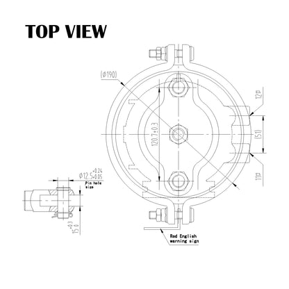 Fortpro 2424 Sealed Brake Chamber, 2.5 in Standard Stroke | F224756