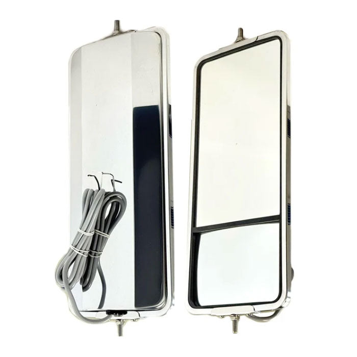 Fortpro 7" x 16" Stainless Steel West Coast Mirror, Heated with Convex section | F247532