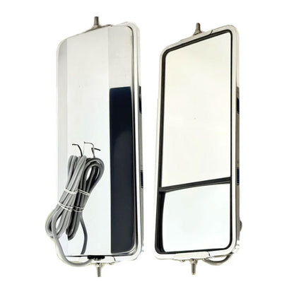 Fortpro 7" x 16" Stainless Steel West Coast Mirror, Heated with Convex section | F247532