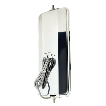 Fortpro 7" x 16" Stainless Steel West Coast Mirror, Heated with Convex section | F247532