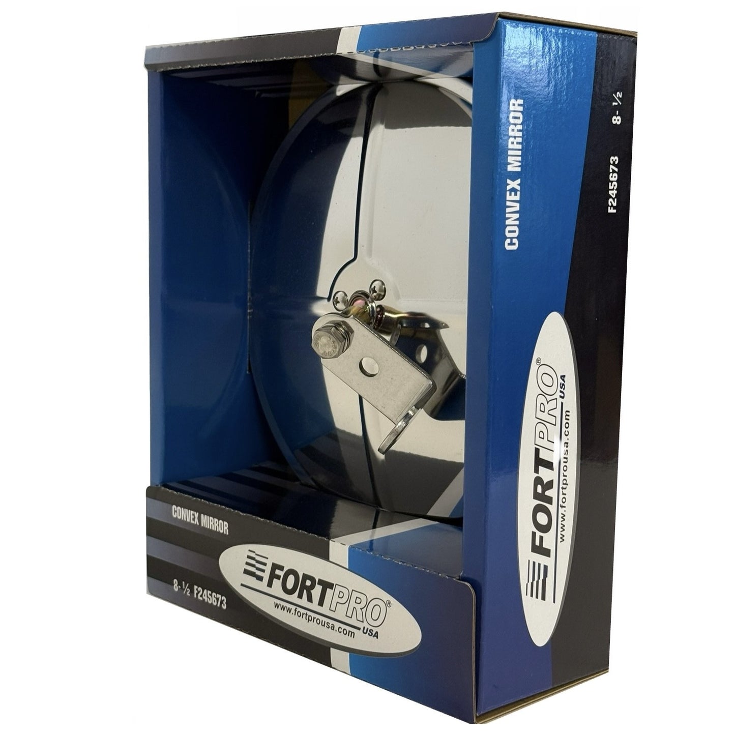Fortpro 8 1/2" Convex Mirror Stainless Steel with Center Stud Mount | F245673