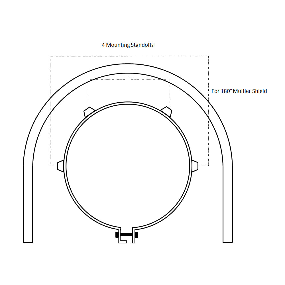 Fortpro 9" Muffler Clamp for 180° Shield Mount | F247810EC