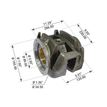 Fortpro Trunnion & Bushing Assembly for Mack 4" Spring - Replaces 39QK326