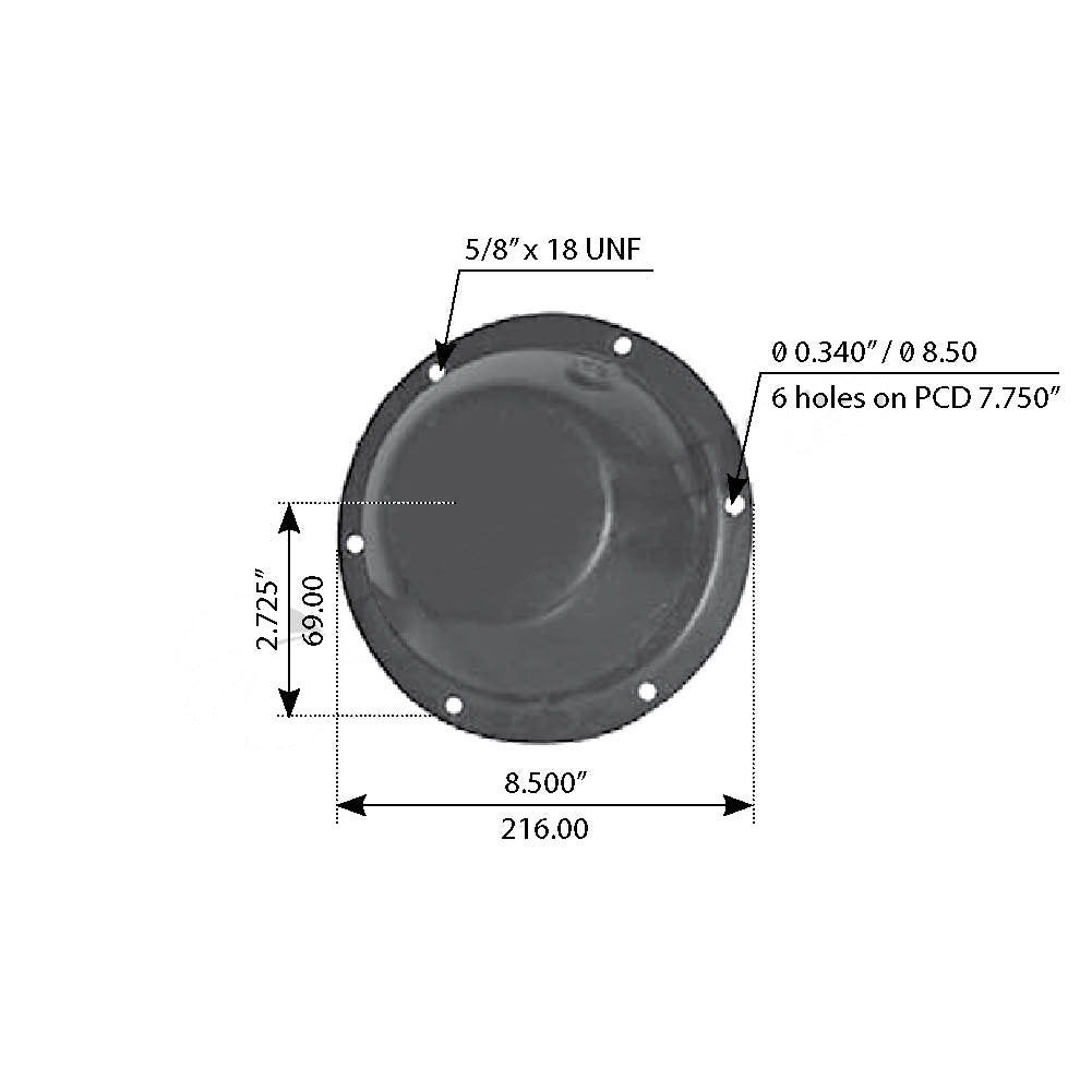 Trunnion Cap for Mack SS50, SS58, SS65, SWS59 - Replaces 97QL3101, 25164367