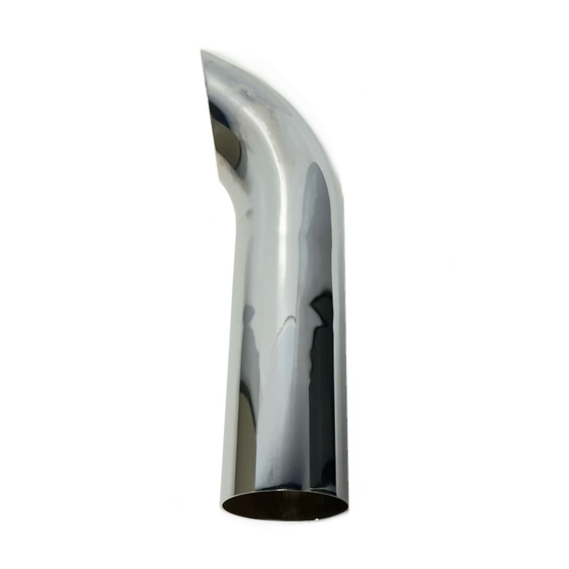 Fortpro 4" O.D. Chrome Curved Exhaust Stack Pipe - 18" Long | F247701