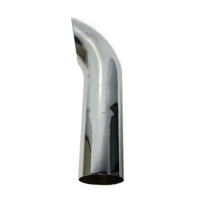 Fortpro 4" O.D. Chrome Curved Exhaust Stack Pipe - 18" Long | F247701