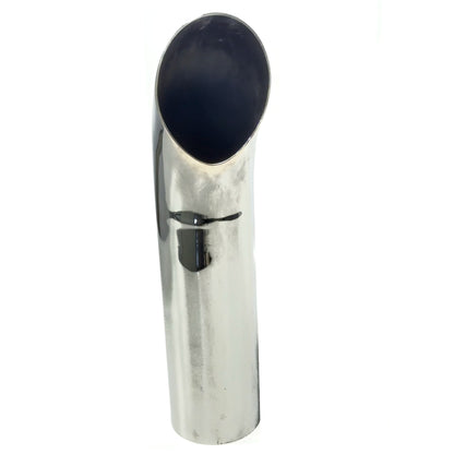 Fortpro 4" O.D. Chrome Curved Exhaust Stack Pipe - 18" Long | F247701