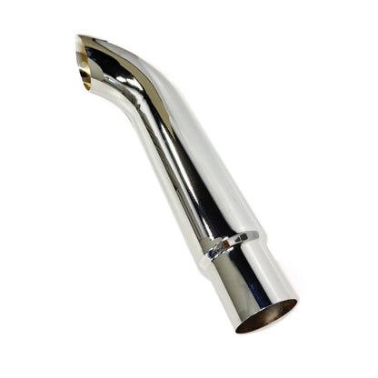 Fortpro 6" to 5" O.D. Chrome Curved Exhaust Stack Pipe - 36" Long | F247711