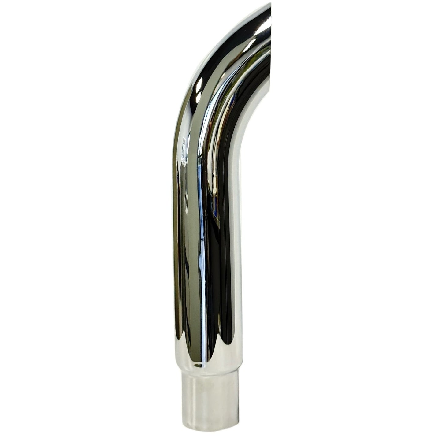 Fortpro 6" to 5" O.D. Chrome Curved Exhaust Stack Pipe - 36" Long | F247711