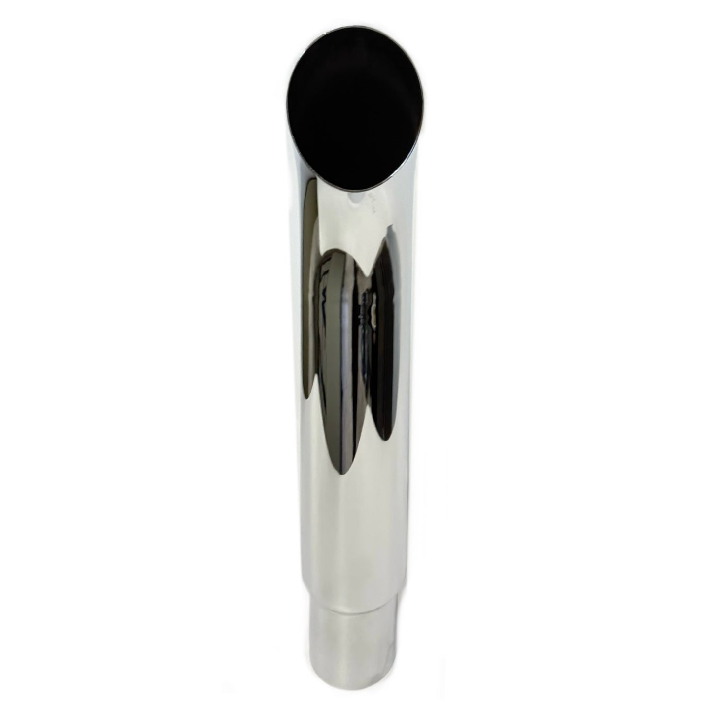 Fortpro 6" to 5" O.D. Chrome Curved Exhaust Stack Pipe - 36" Long | F247711