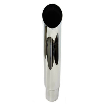 Fortpro 6" to 5" O.D. Chrome Curved Exhaust Stack Pipe - 36" Long | F247711