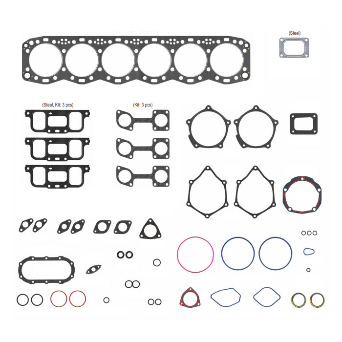 Fortpro Overhaul Gasket Set Compatible with Detroit Diesel Series 60 Engines - Replaces 23532332, 23532720, 631251 | F051806