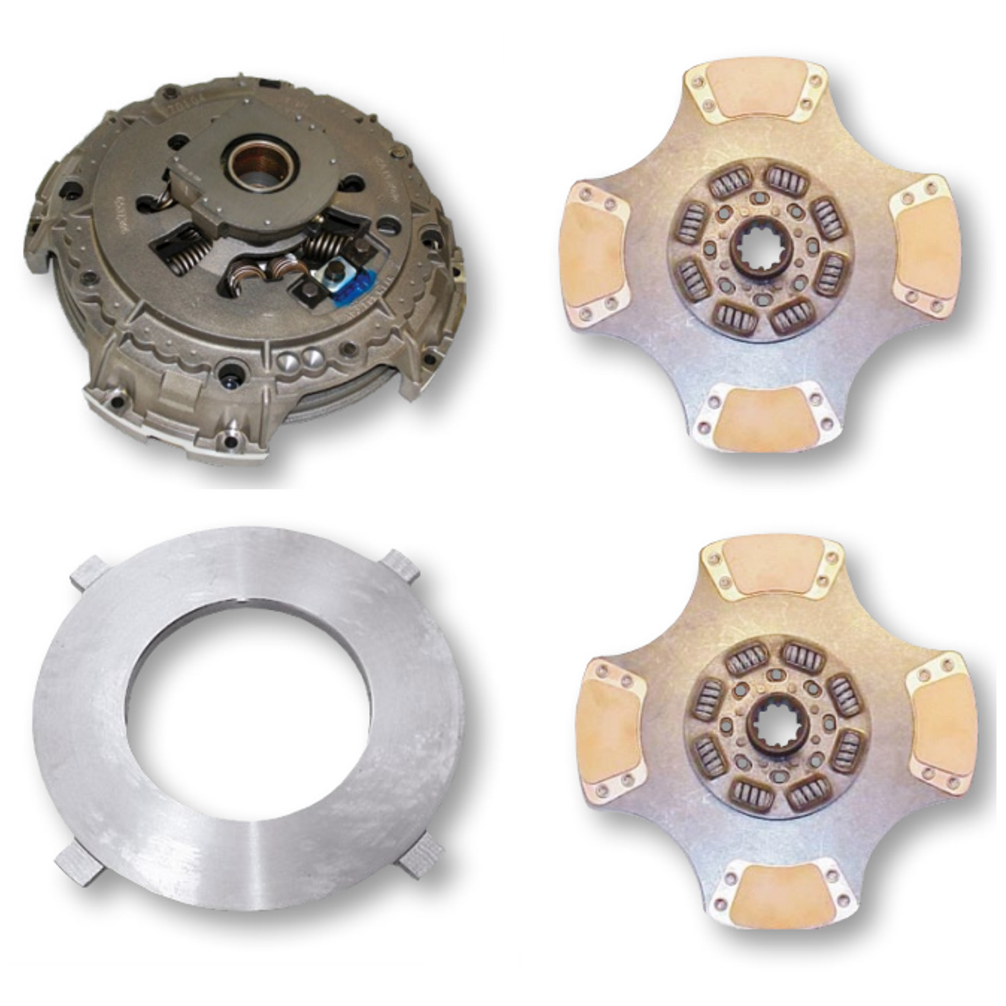Road Choice 15 1/2" x 2" Heavy-Duty Dual Disc Clutch Kit Replaces 108391-81 | 8 Spring PAD - EZ Pedal ™
