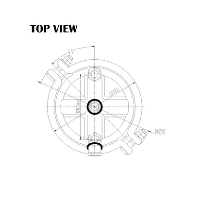 Fortpro Type 20 Brake Chamber - Standard Stroke, Serviceable | F224726