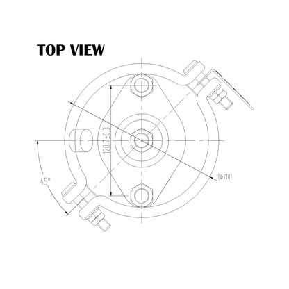 Fortpro Type 16 Brake Chamber, Standard Stroke, Serviceable | F224725