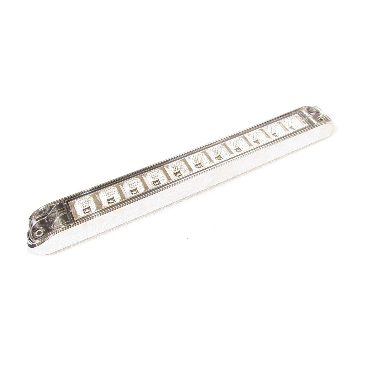 Fortpro 17-6/8" x 2-1/8" Led Light Bar with 11 LEDs and Chromed Bezel