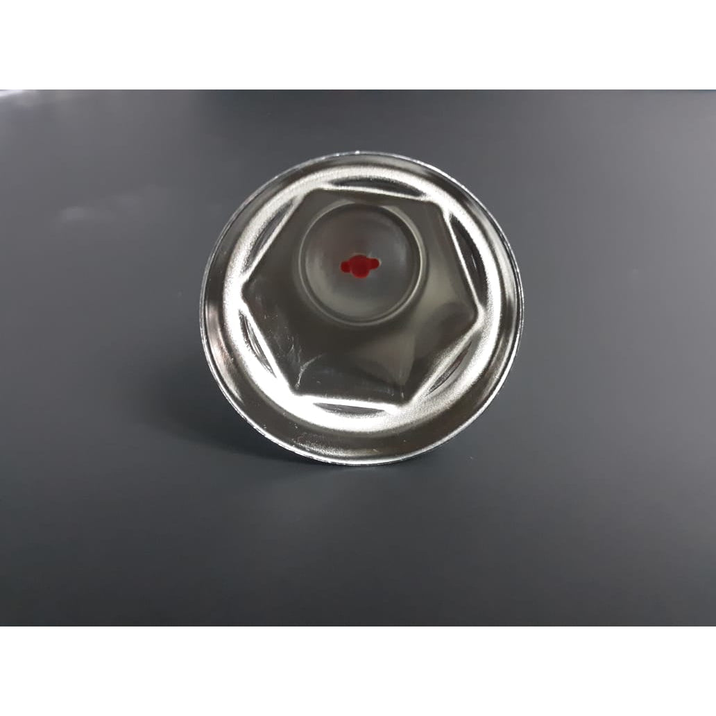 Fortpro 33mm x 2 1/8" Chrome Push-On Nuts Covers with Red Top Reflector - 10 Pack | F247616-R-10QTY