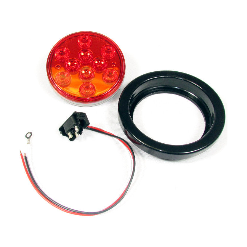 Fortpro 4" Round Tail/Turn Led Light with 10 Leds