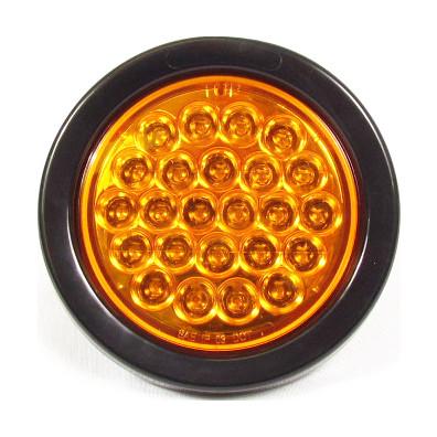 Fortpro 4" Round Light with 24 Leds and Amber Lens