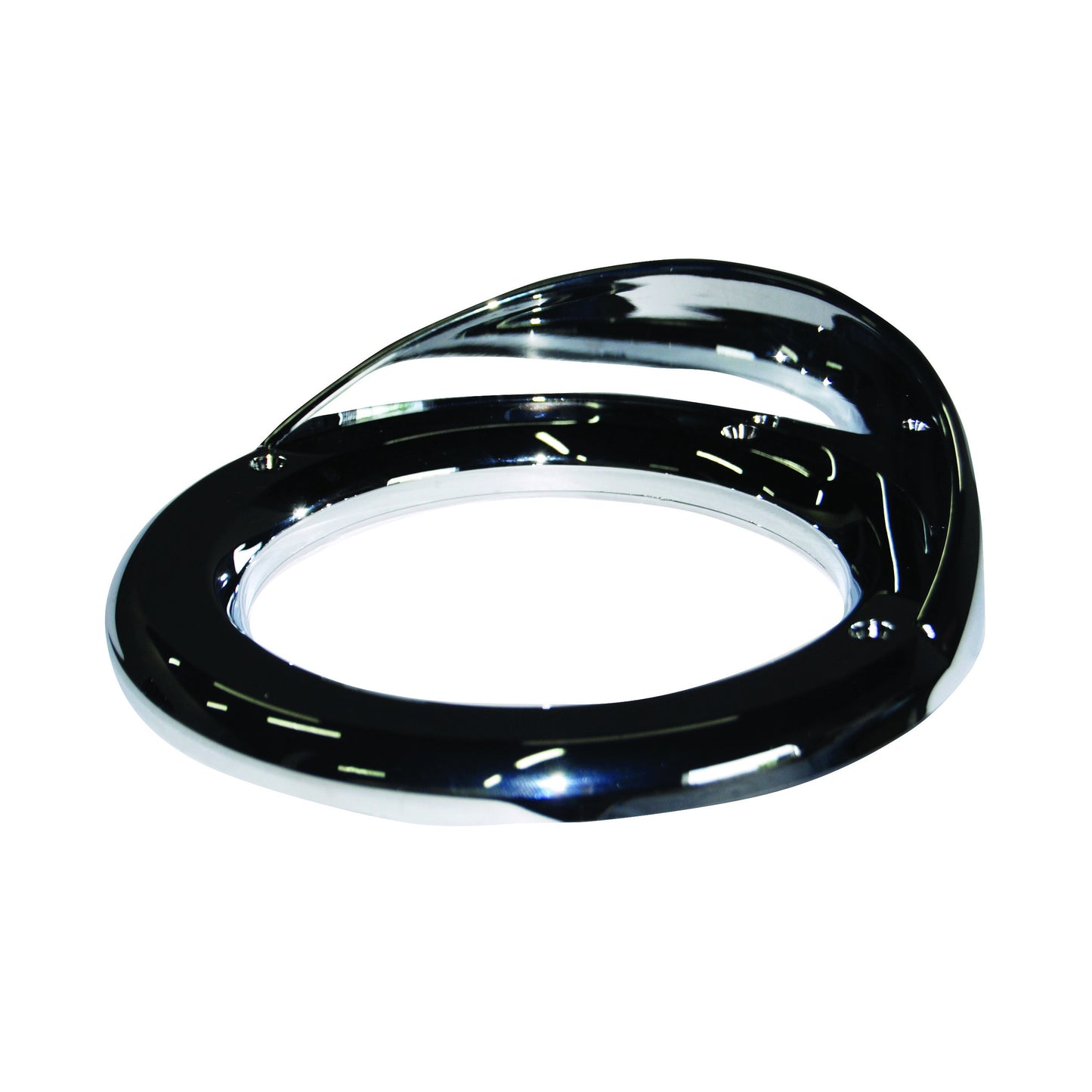 Fortpro 4" Round Bezel with Visor Chrome for Mount Stop, Tail & Turn Lights