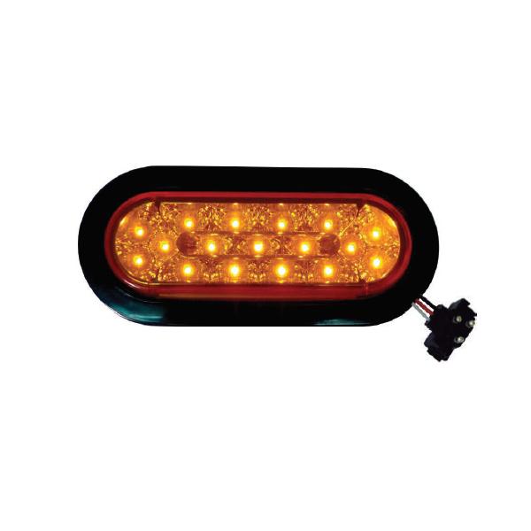 Fortpro 6" Red Oval Marker/Tail/Stop/Turn Led Light with 17 LEDs