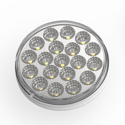 Fortpro 4” Round Dual Function Multivoltage LED Lights - Red & Ambar LED/Clear Lens | F238708
