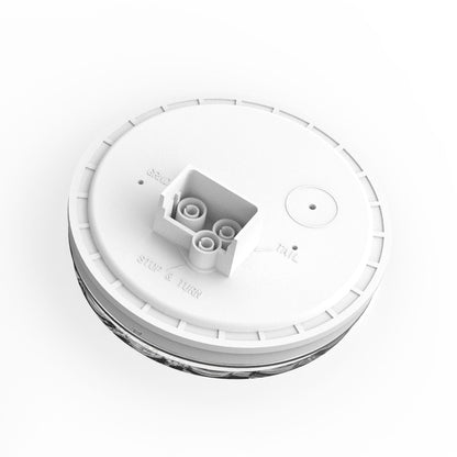 Fortpro 4” Round Dual Function Multivoltage LED Lights - Red & Ambar LED/Clear Lens | F238708