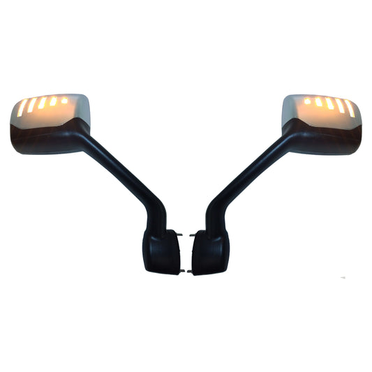 Fortpro Hood Mirror w/ Led Turn Light Replacement for Kenworth T680/880, Peterbilt 579 - Both Sides | F247658-59BS