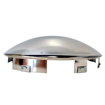 Fortpro Semi Truck Chrome Steel Front Dome Style Hub Cap - 8.5" ID | 6 notch cut out | F247609