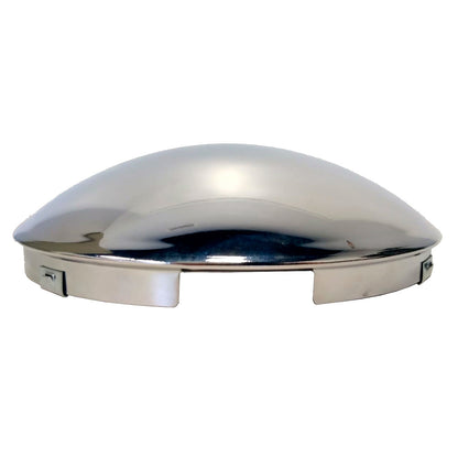 Fortpro Semi Truck Chrome Steel Front Dome Style Hub Cap | 4 notch cut out | F245696