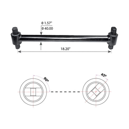 Torque Rod w/ Bushing for Freightliner 4" Spring - Replaces 16-1042000-1