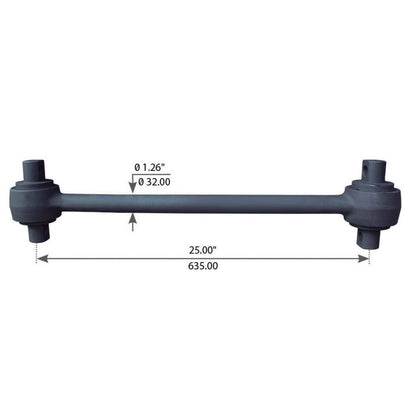 Torque Rod with Bushing for Kenworth - Replaces Kenworth 925150, 35801-3460