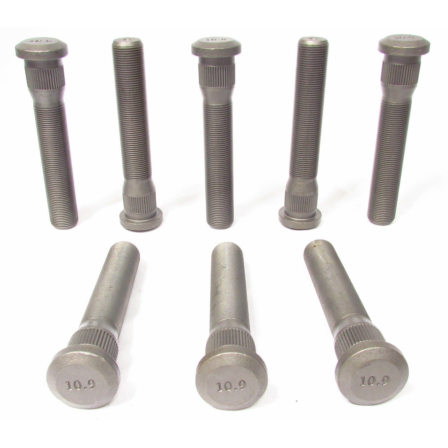 Metric Serrated Drive Wheel Stud M22 x 1.5 THD 0.975" B.D. x 4" Length - Replaces E8981 - 10 Pack