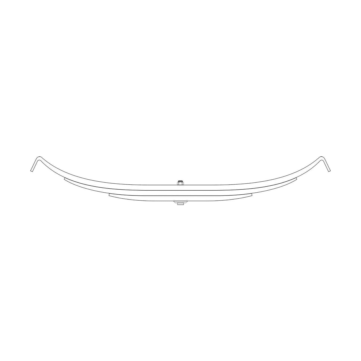 Trailer Leaf Spring, 3-Leaf, Medium Arch with 11,200 lb. Capacity - Replaces TRA-2727