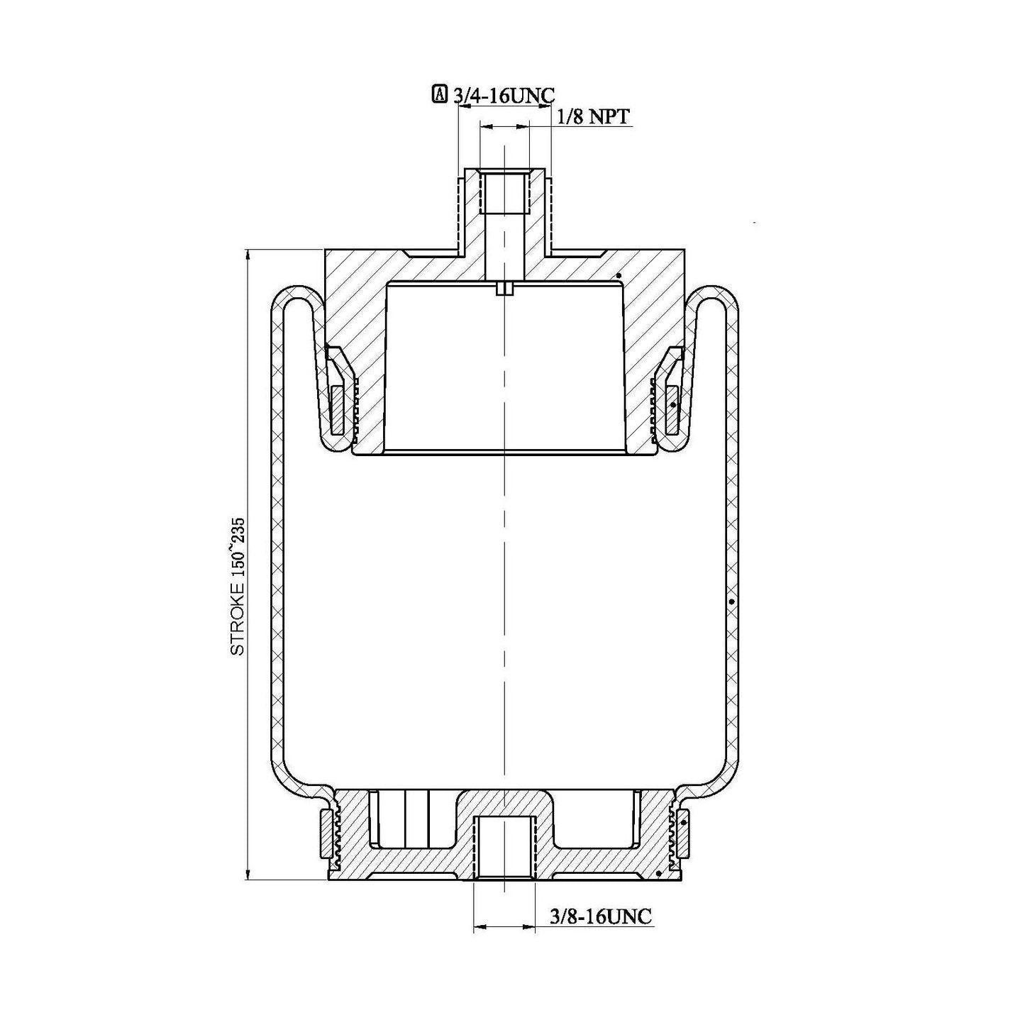 Fortpro Cab Air Spring Replaces 7064, 7075, 1S5-157 | F245649