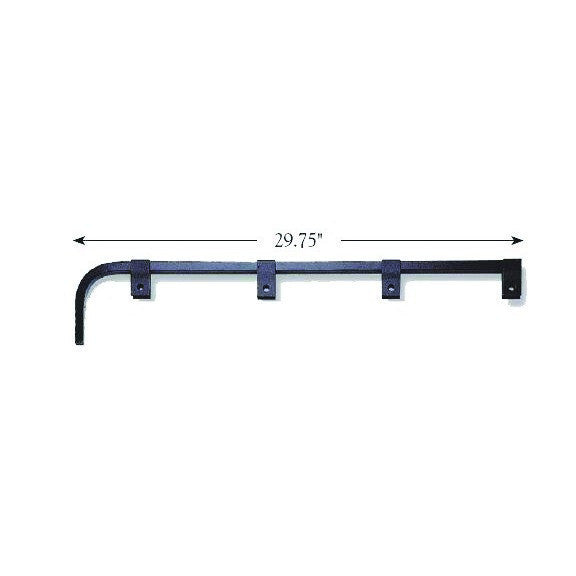 Fortpro Black Mud Flap Hanger Straight Spring Steel - No Coil - Pair | F247589