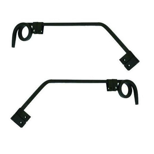 Fortpro Black Angled Spring Steel Mud Flap Hanger - 1 Coil Pair | F247592