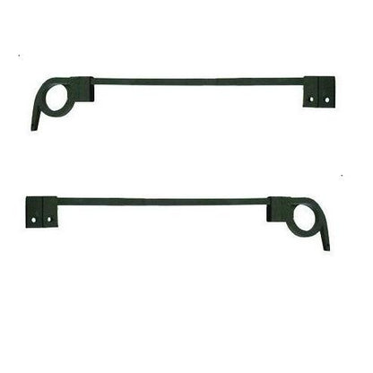 Fortpro Black Straight Spring Steel Mud Flap Hanger - 1 Coil Pair | F247591