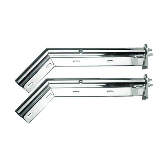 Fortpro 28" Angled Chrome Steel Mud Flap Hanger - 45 Degrees | F247586