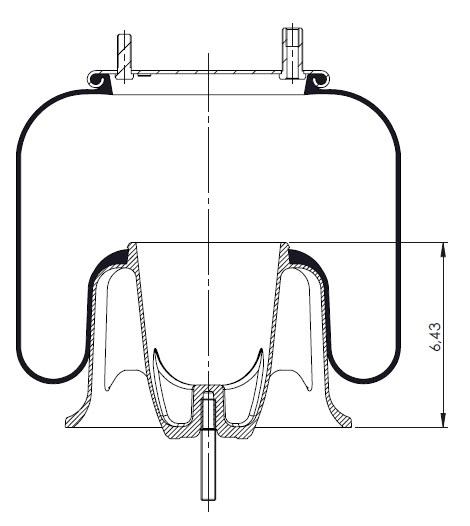 Fortpro Air Spring Replaces 9780, 1R12-303 for Freightliner Trucks | F245584