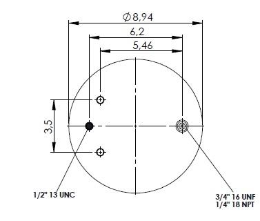 Fortpro 2 PCS Reversible Air Spring Replacement for Freightliner 16-13810-000, Firestone 9780, Goodyear 1R12-303 | F245584-2QTY