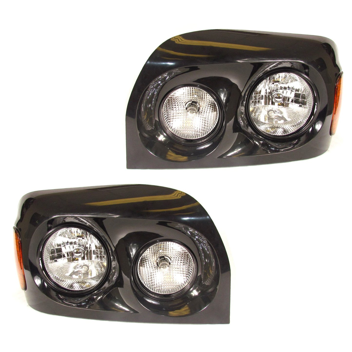 Fortpro Black Headlight for Freightliner Century 2005-2015