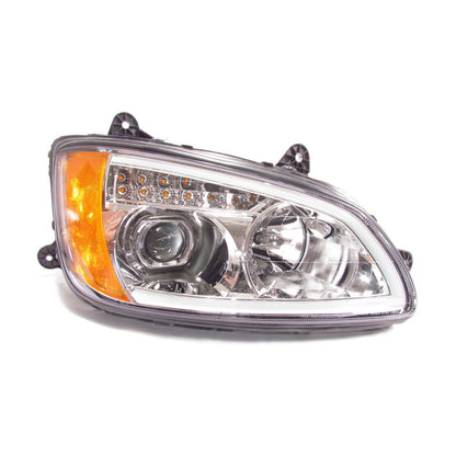 Chrome Projector Headlights w/LED Bar Set for Kenworth T660