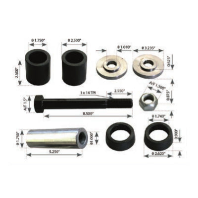 Fortpro Beam End Rebushing Kit Compatible with Peterbilt Rear Air Suspensions Single/Tandem Axle Low Mounr Air Lead Series Trucks Replaces 03AL2 | F349559