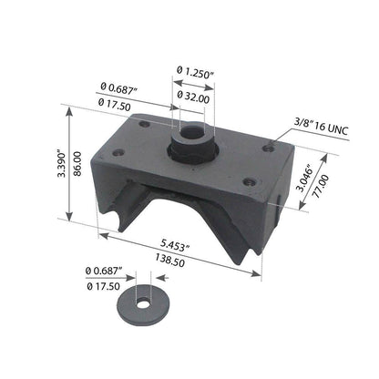 Rear Motor Mount for International-Navistar - Replaces 1664728C1, 1664728C2