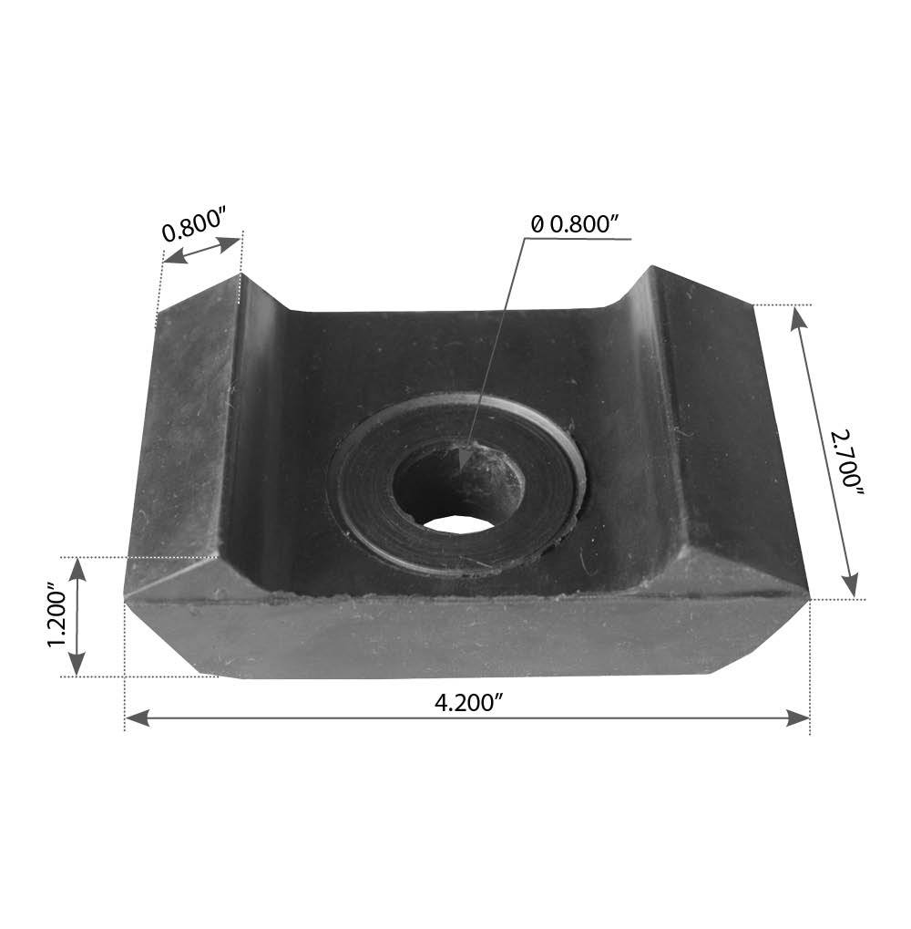 Fortpro Rear Motor Mount for Kenworth T600, T800, T2000 - Replaces K066-421